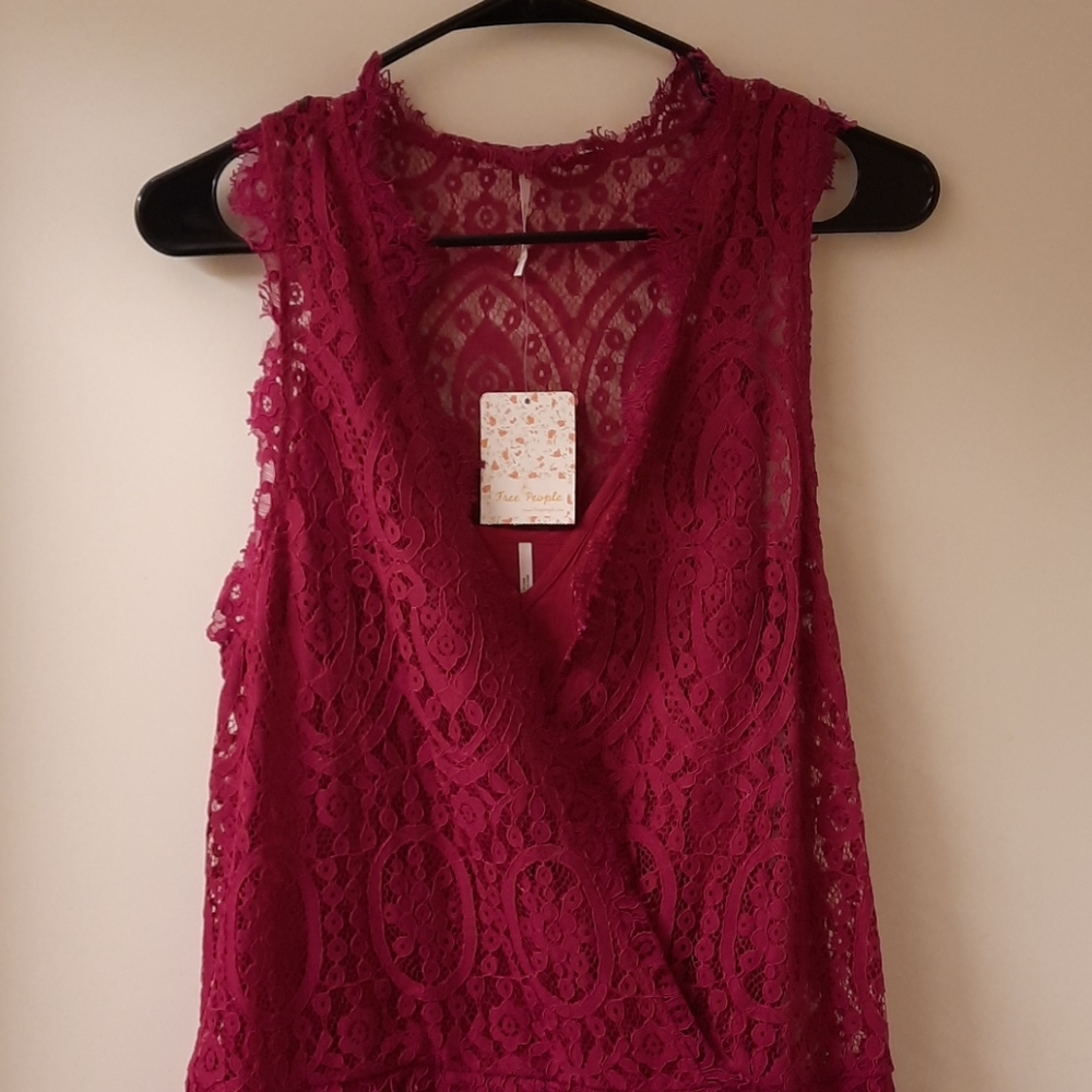 NWT, Free People Heart in Two Lace Mini Dress - Picture 7 of 15